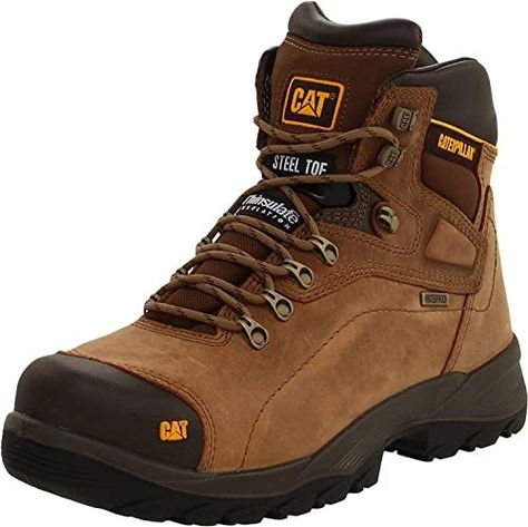 Comfortable Steel Toe Boots, Best Work Shoes, Insulated Work Boots, Caterpillar Shoes, Caterpillar Boots, Good Work Boots, Mountaineering Equipment, Nice Boots, Cat Shoes