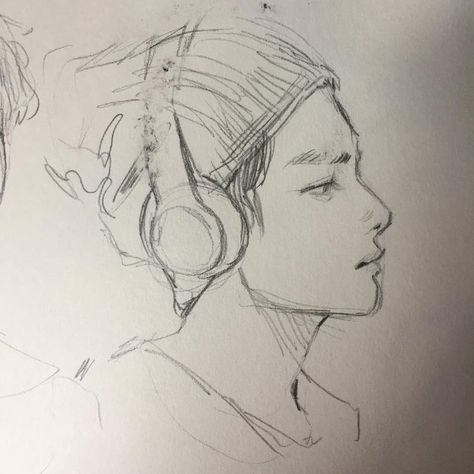 Drawings Of People, Seni Pastel, Profile Drawing, 그림 낙서, 인물 드로잉, Lukisan Cat Air, Arte Inspo, Foto Vintage, Side Profile