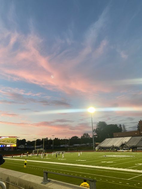 University Sports Aesthetic, University Of New Hampshire Aesthetic, College Sports Aesthetic, College Soccer Aesthetic, College Athlete Aesthetic, Soccer Game Aesthetic, Football Sunset, Chatham University, Soccer Aesthetic