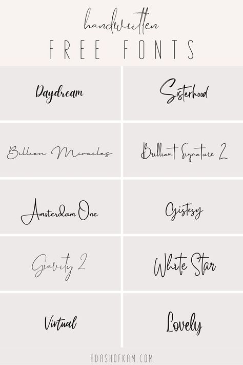 Here is a round up my favorite handwritten fonts on Canva that are completely free to share with you! There are so many good fonts, I had to narrow it down a bit! Click to see the best free handwritten fonts on Canva! Free handwritten fonts. Free handwriting fonts. Free handwritten script fonts. Free handwritten fonts commercial use. Canva fonts. Canva fonts aesthetic. Canva fonts free. Canva fonts for logo. Handwritten fonts. Fonts handwriting. Free fonts. Free fonts Canva. Fonts On Canva Free, Free Fonts Canva, Handwriting Fonts Free, Handwritten Fonts Free, Best Handwritten Fonts, Best Free Handwritten Fonts, Free Handwritten Script Fonts, Pretty Cursive Fonts, Vintage Cursive