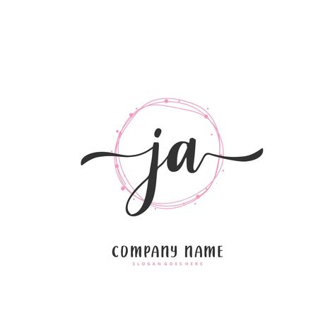 JA Initial handwriting and signature logo design with circle. Beautiful design handwritten logo for fashion, team, wedding, luxury logo. Ja Logo, Signature Logo Design, Handwritten Logo, Wedding Luxury, Luxury Logo, Fashion Logo, Signature Logo, Luxury Wedding, Handwriting