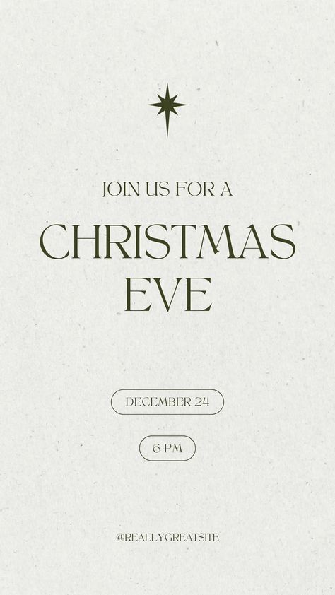 Templates Green Minimalist, Templates Free Design, Xmas Eve, Elegant Aesthetic, Aesthetic Christmas, Instagram Story Template, Story Template, Social Media Template, Christmas Eve