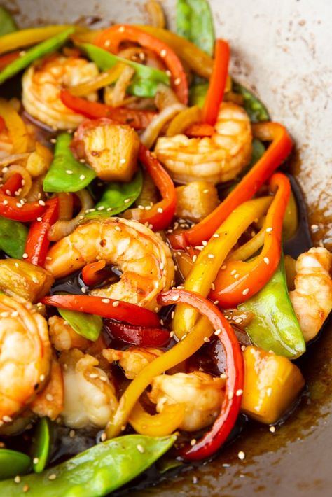 Pineapple Stir Fry, Shrimp Teriyaki, Shrimp And Pineapple, Pineapple Shrimp, Teriyaki Shrimp, Teriyaki Stir Fry, Teriyaki Recipe, Shrimp Stir Fry, Homemade Teriyaki Sauce