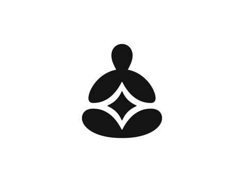 Yoga Star by Kakha Kakhadzen #Design Popular #Dribbble #shots Zen Logo, Joy Logo, Yoga Logo Design, Simple Logos, Logo For Business, Yoga Branding, Yoga Logo, Create Logo, Human Logo