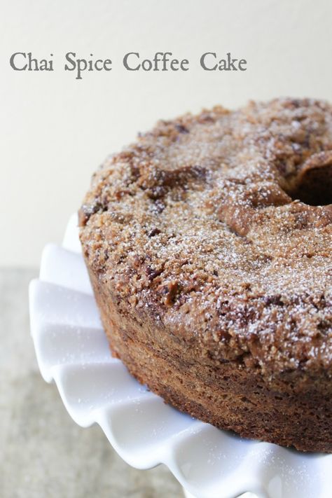 Chai Spice Coffee Cake Spice Coffee Cake, Chai Cake, Chai Recipes, Hot Chai, Chai Coffee, Chai Recipe, Spice Coffee, Vanilla Paste, Monk Fruit