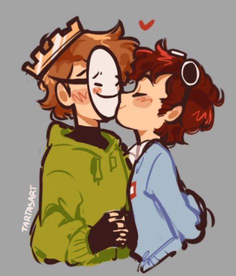 Dream And Georgenotfound Fanart Ship, Dream Anime, Dream Artwork, Writing Art, Minecraft Fan Art, Dream Art, A Kiss, Wallpaper Iphone Cute, Dream Team