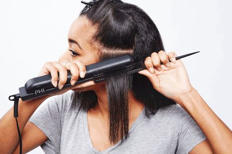 Pin for Later: 10 Major Mistakes You're Making When You Try to Straighten Curls The Mistake: Skipping a Comb When You Flat-Iron Straightening Hair Tips, Natural Hair Journey Growth, Straightening Curly Hair, Straightening Hair, Straightening Natural Hair, 4a Hair, Grease Hairstyles, Biracial Hair, Hair Elixir