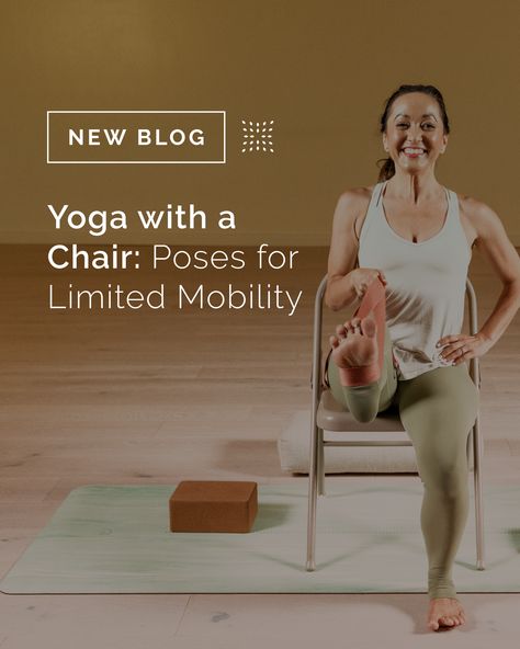 New Blog ✨ Yoga with a Chair: Poses for Limited Mobility

"Chair yoga is an excellent means to reduce stress and promote mental clarity."

Are you curious about chair yoga? Find out more about this accessible option for practicing yoga in our latest blog post. Chair Poses, Chair Yoga Poses, Chair Pose Yoga, Teacher's Blog, Lotus Pose, Chair Yoga, Workout Warm Up, Breathing Techniques, Ashtanga Yoga