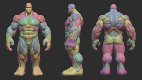 ArtStation - Hulky Anatomy Blockout, George Zaky Stylized Anatomy, Zbrush Anatomy, Blender Character Modeling, 3d Anatomy, Zbrush Character, Human Anatomy Drawing, Body Reference Drawing, Anatomy Drawing, Anatomy Reference