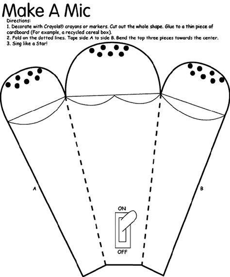 Hollywood Crafts, Microphone Craft, Make A Coloring Book, Diy Microphone, Name Coloring Pages, Rockstar Birthday, Anniversaire Diy, A Coloring Page, Graphing Activities