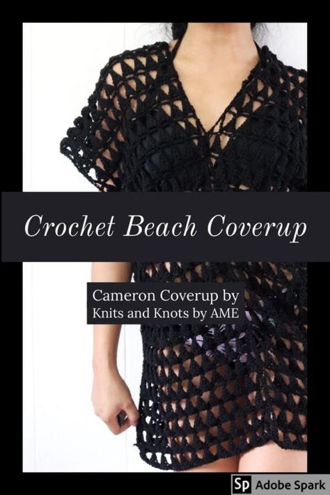 Free Crochet Pattern: Cameron Coverup - KKAME Designs Crochet Coverup Pattern, Crochet Cover Up Pattern Free, Crochet Beach Cover Up Pattern Free, Crochet Beach Coverup, Crochet Bathing Suit Cover, Beach Coverup Pattern, Crochet A Sweater, Crochet Coverup, Crochet Beach Cover Up