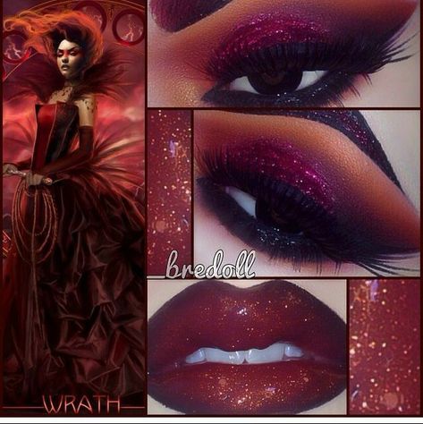 Duo Lash Glue, Deep Red Lips, Theatrical Makeup, Black Liquid, Look Into My Eyes, Orange Glitter, Deadly Sins, Lash Glue, Red Lip