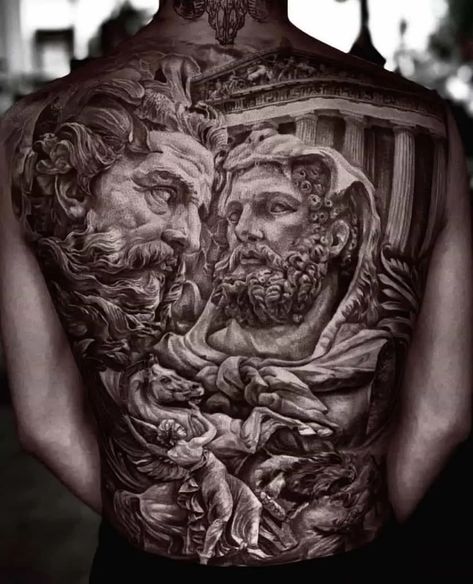 The Styles and Meanings Behind Greek Mythology Tattoos Tattoo Espalda Hombre, Mythology Background, Mythology Drawings, Goddesses Mythology, Tattoos Ribs, Tattoos Greek, Greek Medusa, Apollo Tattoo, Tattoo Medusa