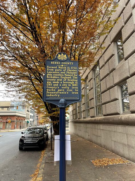 Historic Sign Berks County. Reading, Pennsylvania. Living In Pennsylvania, Pennsylvania Aesthetic, Chester County Pennsylvania, Reading Pennsylvania, Cross Country Trip, Lancaster Pennsylvania, Reading Pa, Usa States, Rose Family