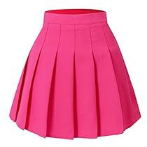 Basic Clothes, 17 Birthday, Hot Pink Skirt, White Pleated Skirt, School Skirt, Neon Outfits, Pretty Skirts, Womens Long Dresses, High Waisted Pleated Skirt