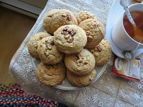 Buttery Maple Walnut Cookies Maple Walnut, Walnut Cookies, English Kitchens, Toasted Walnuts, Pure Maple Syrup, Fish And Chips, Cookie Scoop, Baking Sheets, Yummy Cookies