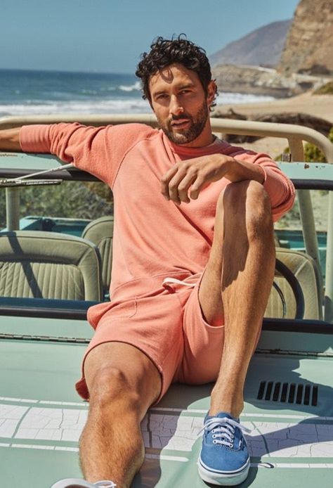 Beach Fashion Shoot, Ncis Hawaii, Noah Mills, Vacation Outfits Men, Mens Photoshoot Poses, California Outfits, Mens Summer Outfits, Men Photoshoot, Todd Snyder