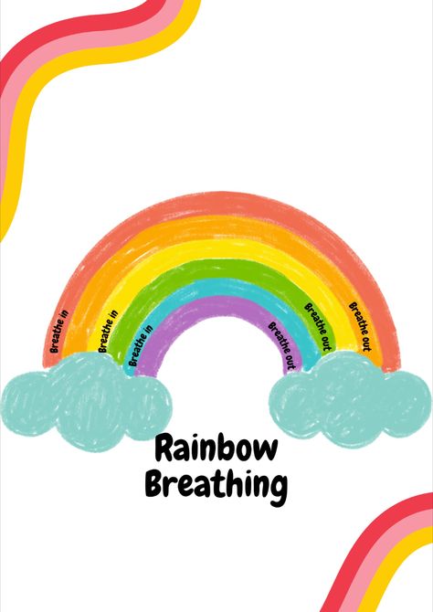 Rainbow Breathing | Respiración del arco iris Breathing Rainbow, Nanny Activities, Emotions Activities, Conscious Discipline, Social Emotional Activities, Life Skills Classroom, Calming Strategies, Toddler Classroom, Toddler Education