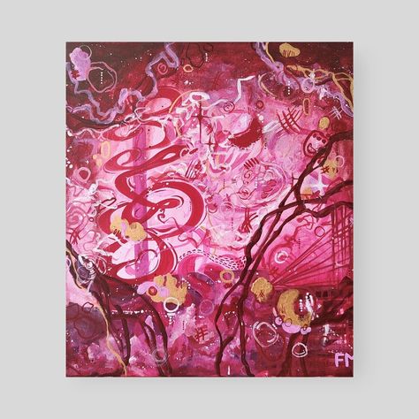 Pink orchids, an art print by Fiza Mehak - INPRNT Drawing Orchids, Pink Abstract Art, Pink Raspberry, Sketchbook Illustration, Art Journal Therapy, Shop Art Prints, Pink Orchids, Abstract Tattoo, Pink Wall Art