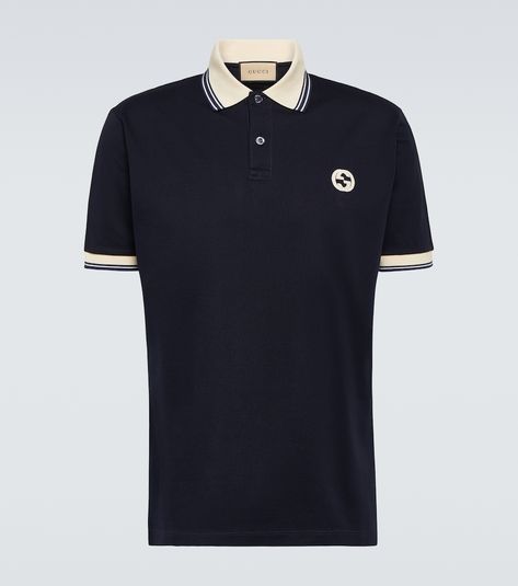 Find GUCCI Interlocking G Piqué Polo Shirt on Editorialist. Material: 94% cotton, 6% elastane. Care instructions: machine wash at 30 degrees. Made in Italy. Designer color name: Bracknell/Mix. Trim: 100% cotton. Details: 100% polyester. Contains non-textile parts of animal origin. Unlined. Regular fit. Collar: polo collar. Hem: straight. Men Tees, Gucci Shirts, Polo Shirt White, White Room, Polo Sweater, Pique Polo Shirt, Collar Sweater, Cotton Polo Shirt, Gucci Black