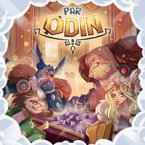 Par Odin! - Board game development on Behance Skyjo Game, Box Illustration, Board Game Box, 3d Ideas, Game Illustration, Inspirational Design, Games Box, Love Games, Visual Development