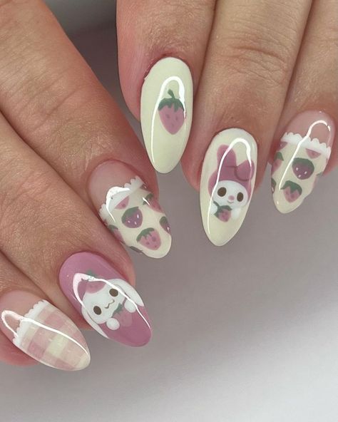 All Posts • Instagram Sanrio World, Sanrio Nails, Mauve Nails, Round Nails, Kawaii Nails, Gradient Nails, Girls Nails, Dream Nails, Square Nails