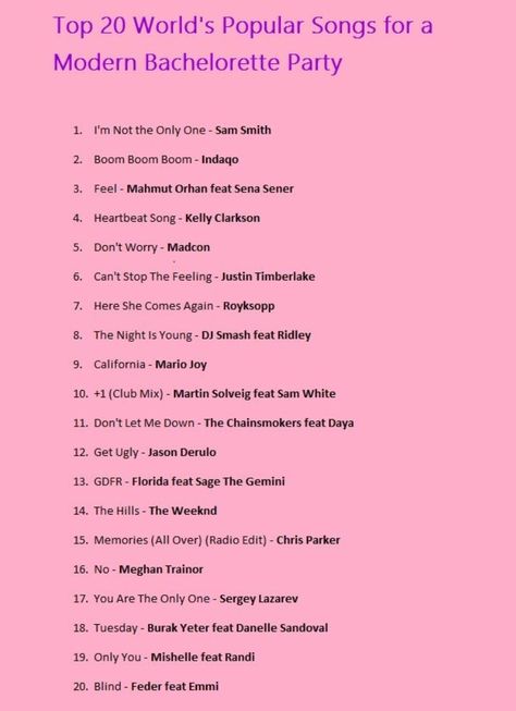 Bachelorette Playlist Songs, Hen Party Playlist, Bachelorette Powerpoint Night, Bachelorette Party Clothes, Bachelorette Playlist, Bachelorette Party Songs, Bachelorette Party Playlist, Happy Songs Playlist, Bachelorette Party Checklist