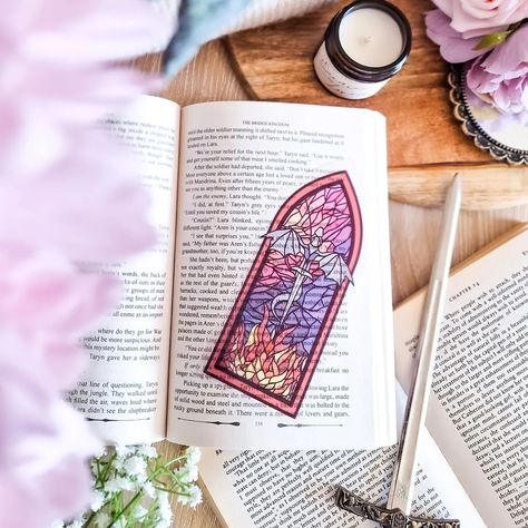 Our most popular stained glass style bookmark 🩷😊 Qotd: what's your favourite book with dragons in? I'd love to find some time to make more of these soon! #bookish #bookmarks #bookmerch #fantasybooks #dragon #art #stainedglass Bookish Bookmarks, Fantasy Bookmarks, Bookshelf Art, Book Merch, Making Stained Glass, Diy Bookmarks, Glass Style, Popular Books, Bookish Gifts