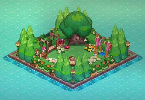 Cookie Run Kingdom Garden, Cookie Run Kingdom Garden Layout, Cookierun Kingdom Town Design, Kingdom Decorations, Cookie Kingdom Layout, Cookie Run Kingdom Design Ideas, Crk Kingdom Layout Ideas, Cookie Run Layout Ideas, Cookie Run Kingdom City Idea