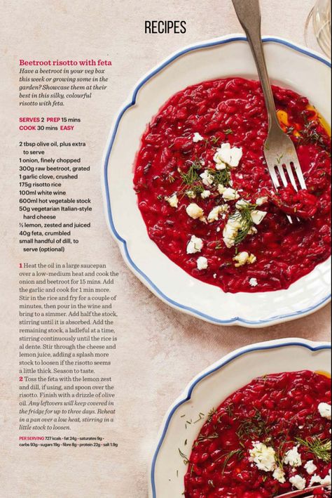 Beet risotto Beet Risotto Recipes, Coven Party, Beetroot Risotto, Beet Risotto, Beetroot Recipes, Vegetarian Italian, Meal Inspiration, Advanced English, Risotto Recipes