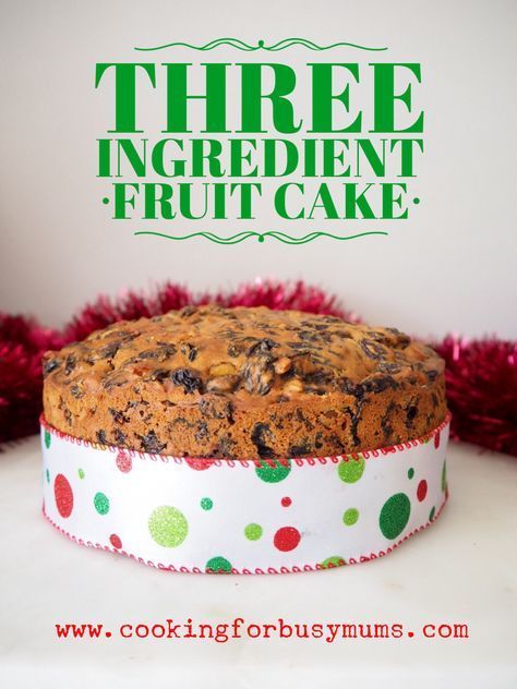 Three Ingredient Fruit Cake 3 Ingredient Fruit Cake, 3 Ingredient Fruit Cake Recipe, Fruit Cake Recipe Easy, Boiled Fruit Cake, Fruit Cake Recipe Christmas, 3 Ingredient Cakes, Fruit Cake Recipe, Fruit Cake Cookies, Cake Light