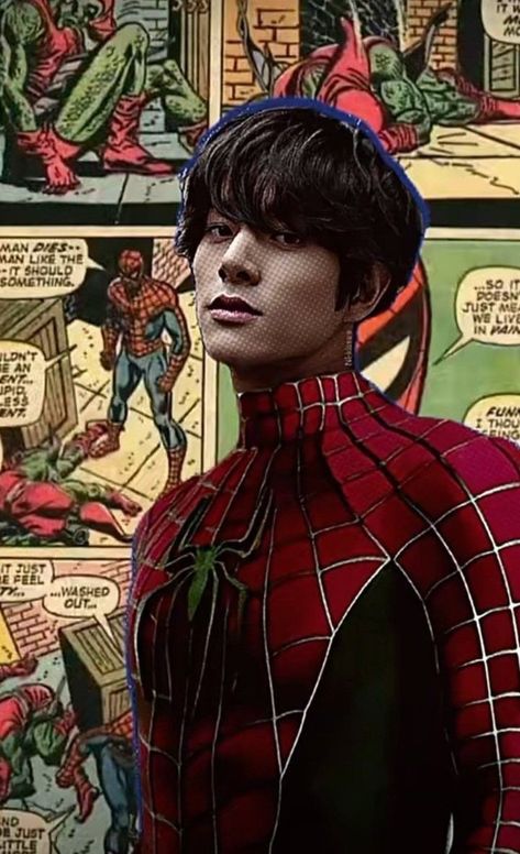 Spiderman Art Sketch, Won Woo, Boyfriend Wallpaper, Spiderman Pictures, Y2k Wallpaper, Jimin Fanart, Spiderman Art, Jimin Jungkook, Foto Jungkook