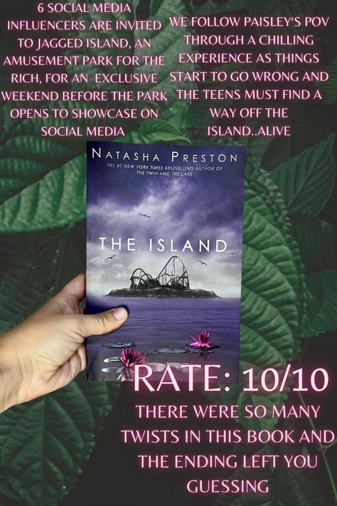 By: Natasha Preston The Island Natasha Preston, Natasha Preston, The Island Book, Mystery Books, I Wish I Had, Social Media Influencer, Book Reviews, Amusement Park, Preston