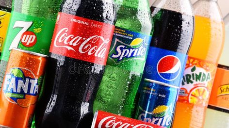 Bottles of global soft drink brands stock photos Coca Cola Company, Poznan Poland, Laundry Shop, Drinks Brands, Drinks Logo, Drink Photo, Big Bottle, Logo Images, Soft Drinks