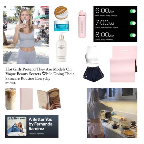 Model Daily Routine, Good Morning Routine Healthy, Daily Aesthetic Routine, Vanilla Girl Morning Routine, Model Morning Routine, Wellness Morning Routine, Girlboss Routine, Barbie Routine, Summer Morning Routine Aesthetic