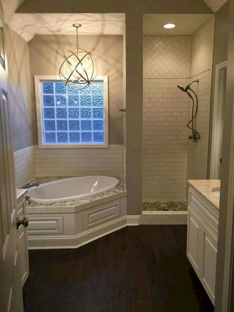 Shower Makeover, Master Tub, Restroom Remodel, Veranda Design, Future Bathroom, House Flip, Bathroom Master, Restroom Design, Bathroom Floor Plans