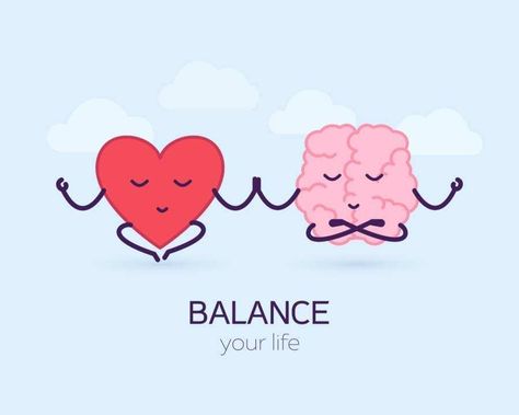 Heart Meditation, Empathy Quotes, Brain Illustration, Cute Puns, Brain And Heart, Funny Illustration, Funny Doodles, Mindfulness Meditation, Heart And Mind