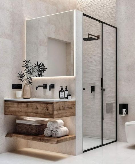 Bathroom Layout Plans, Bathroom Design Styles, Bathroom Interior Design Modern, New House Bathroom, Small Bathroom Renovations, Bathroom Inspiration Decor, Bathroom Layout, Minimalist Bathroom, Bathroom Style