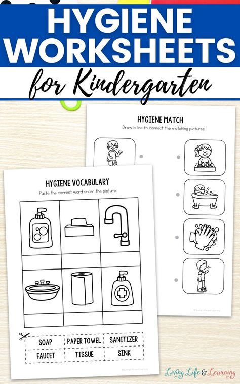 Use these FREE Printable Hygiene worksheets to teach your little ones about the importance of taking care of our own bodies. These are both visual and educational for your little learners! Kindergarten Health, Kindergarten Health Worksheets, Kindergarten Health Lessons, Prek Hygiene Activities, Hygiene Worksheets Free Printable, Preschool Personal Hygiene Activities, Teaching Hygiene To Preschoolers, Activity For Personal Hygiene, Personal Hygiene Worksheets