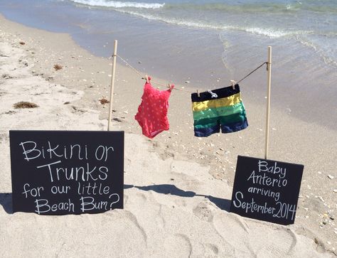 Our official beach pregnancy announcement!! Baby Announcement Beach, Beach Announcement, Beach Gender Reveal, Beach Baby Announcement, Summer Pregnancy Announcement, Beach Pregnancy Announcement, Beach Mom, Announcement Ideas