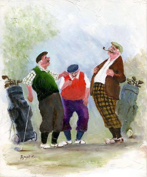 Golf Paintings, Funny Golf, Oil Painting, Golf, Paintings, Canvas, Funny