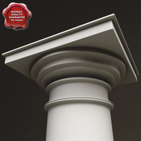 Tuscan Order Column 3D Model #AD ,#Order#Tuscan#Model#Column Tuscan Column, Corinthian Order, Cement Work, Geometric Shapes Drawing, Marble Pillar, Column Capital, Doric Column, House Fence Design, House Balcony Design