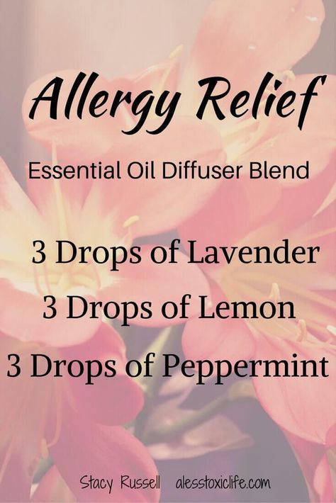 Essential Oil Blend for Allergies. I put this combination of oils in the diffuser when my girls are suffering from allergies. It helps them sleep. Allergy Relief Essential Oils, Essential Oil Diffuser Blends Recipes, Essential Oil Remedy, Young Living Essential Oils Recipes, Essential Oils Guide, Essential Oils Health, Essential Oil Diffuser Recipes, Oil Diffuser Recipes, Essential Oil Blends Recipes