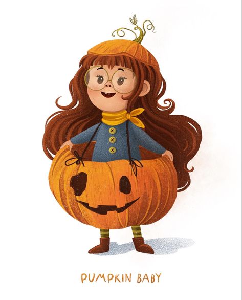 Character Design Halloween, Pumpkin Character Design, Halloween Character Design, Autumn Character, October Illustration, Clothes Illustration, Pumpkin Outfit, Clown Illustration, Pumpkin Costume