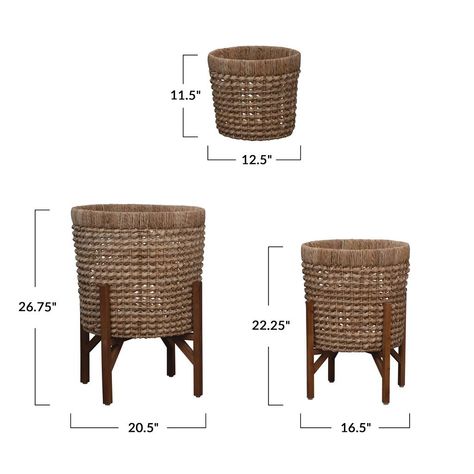 Rattan Planters Set | Michaels Rattan Planters, Basket Planters, Hand Woven Baskets, Small Planter, Nesting Bowls, Large Planters, Real Plants, Antique Farmhouse, Woven Basket