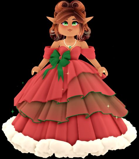 The Peppermint Princess set is a collection of accessories and a skirt initially released on November 18, 2021 with additional parts added during the Christmas 2021 gifting event. The bodice and skirt is available to purchase in the shop in November through January. The sleeves are the Day 2 Christmas Gifting Event Advent Calendar reward in 2021. The set was modeled by iiFer_plays. Peppermint Princess, Christmas Gifting, Royal Clothing, Aesthetic Roblox Royale High Outfits, Princess Skirt, Royale High, Princess Girl, Christmas Settings, Green Aesthetic