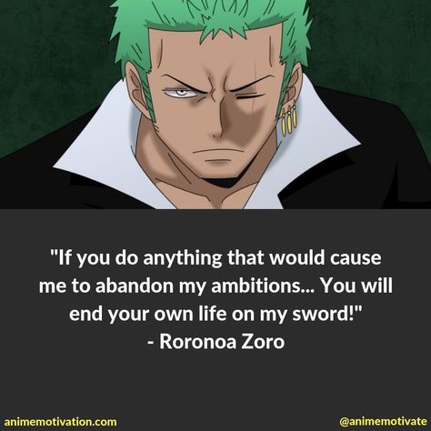 Roronoa Zoro Quotes, Zoro Quotes, One Piece Quotes, One Piece Cartoon, Mumbai City, Anime Quotes Inspirational, Roronoa Zoro, Anime Quotes, One Piece Anime