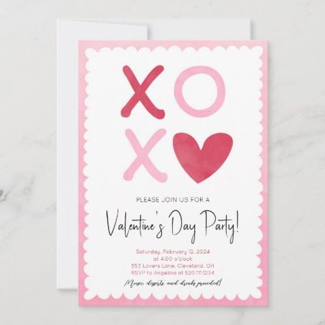 $3.08 | Valentine's Day Party Event Invitation #valentines birthday invitation, valentines party, galentines invitation, valentines, xoxo invitation, valentines card, valentines event, valentines birthday, sweetheart invitation, hearts invitation Galentines Invitation, Valentines Theme Party, Valentines Event, Valentine Party Invitations, Galentine's Party, Valentines Theme, Fun Invitation, Valentine Invitations, Valentine's Party