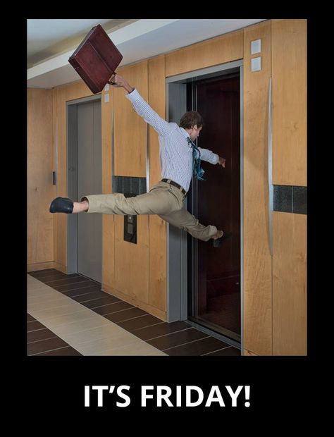 Friday humor. Friday Funny Images, Leaving Work On Friday, Friday Meme, Leaving School, Leaving Work, Friday Quotes Funny, Have A Good Weekend, Its Friday Quotes, Jumping For Joy