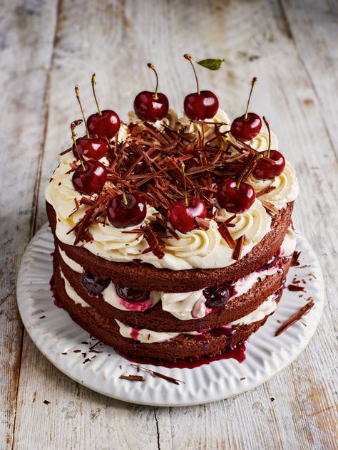 Black Forest Pastry, Fancy Baking, Black Forest Cake Recipe, Nigella Lawson Recipes, Black Forest Gateau, Impressive Dessert, Salad Cake, Rick Stein, Chocolate Cherry Cake